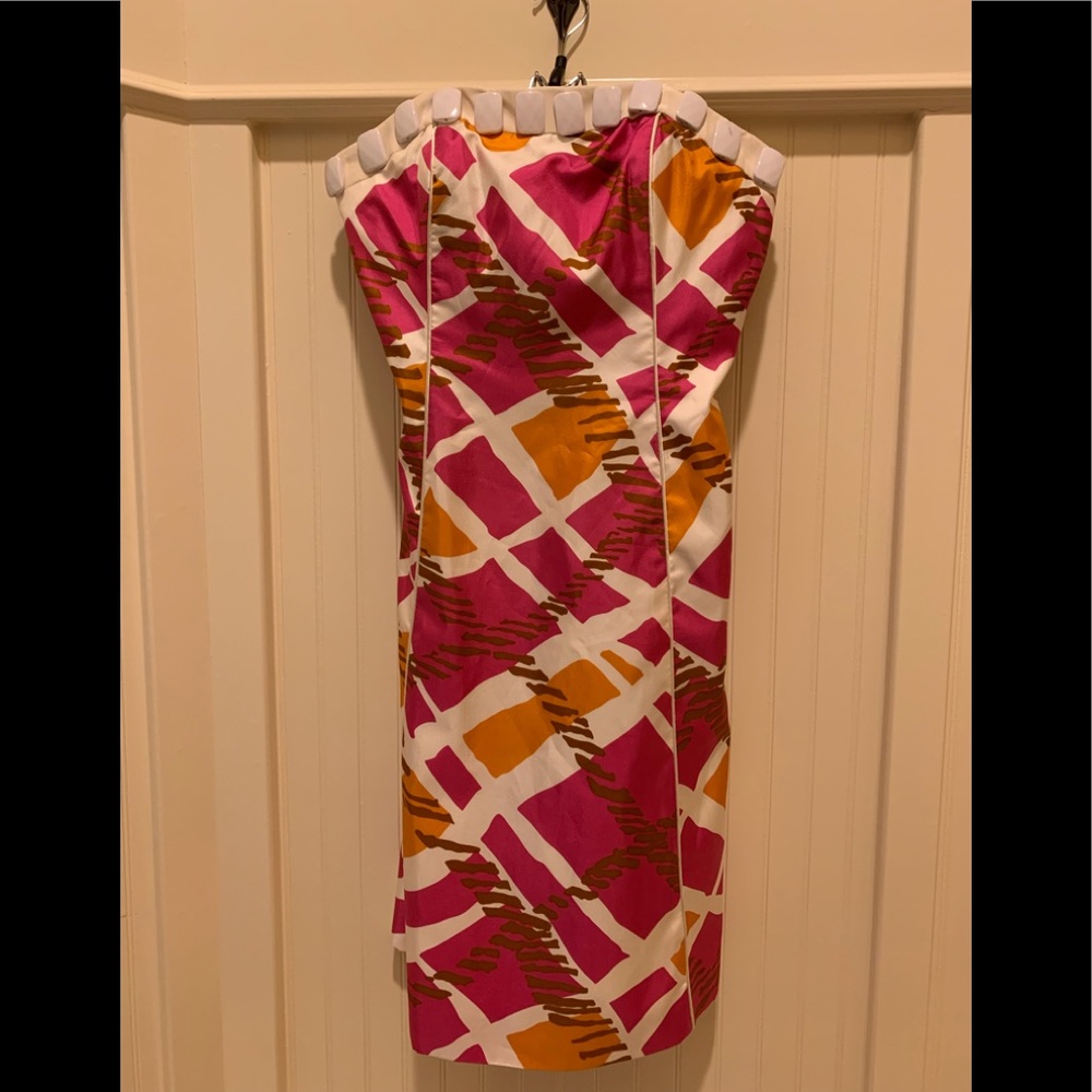 Multi Colored  Strapless Dress